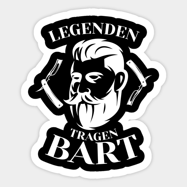 Legenden Tragen Bart Beard Sticker by MooonTees